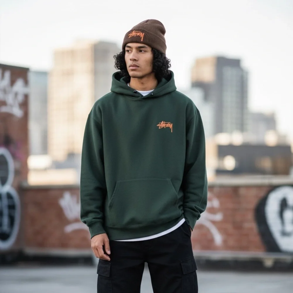 Stüssy Stock/Big Stock Cuff Beanie Brown Logo Y2K Streetwear Skater Unisex USA - Picture 3 of 6